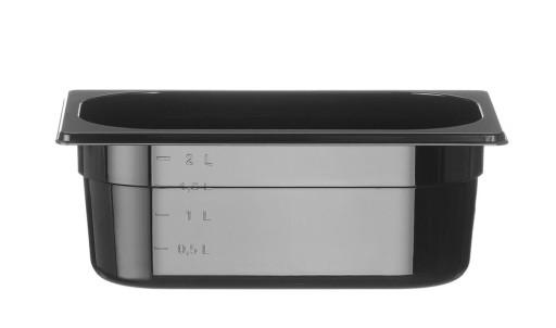 Container GN 1/4 zwart polycarbonaat