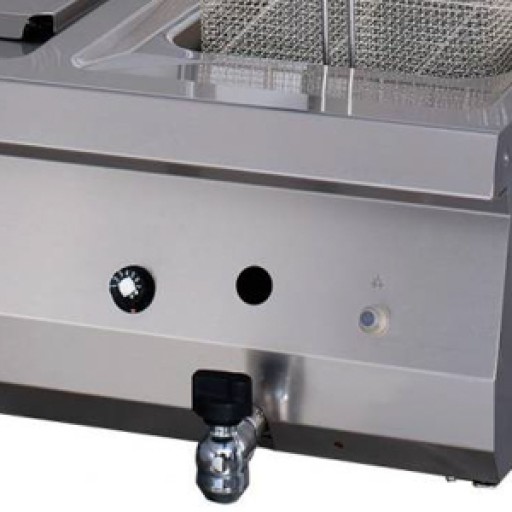 Heavy Duty Friteuse - 2 x 12 L - Dubbel - 70 cm Diep - met Tapkraan - Gas