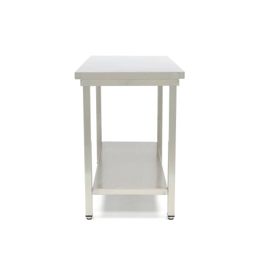 Werktafel rvs - 60 x 60 cm - Verstelbare Hoogte - met Onderschap