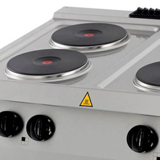 Heavy Duty Kookplaat - 4 Pitten - Dubbel - 70 cm Diep - Elektrisch