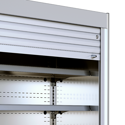 RVS wandkoeling met elektrisch rolluik MCX130E LED