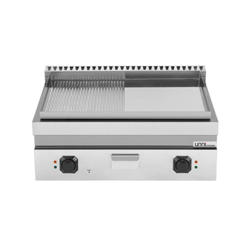 Elektrische bakplaat – 1/2 glad + 1/2 gegroefd Top