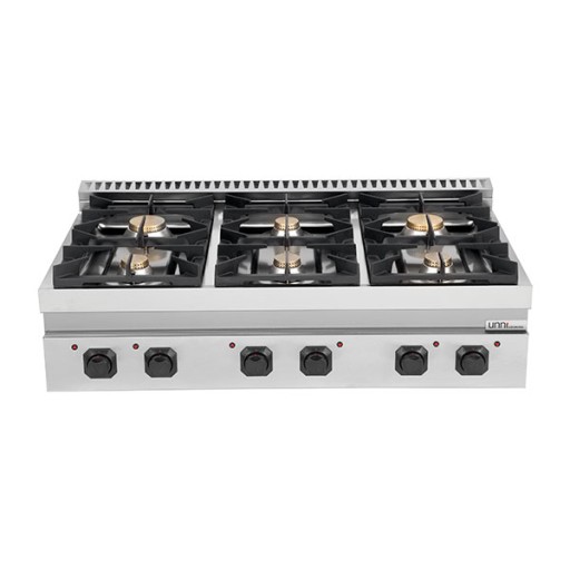 Gasfornuis – 44 kW – 6 branders Top