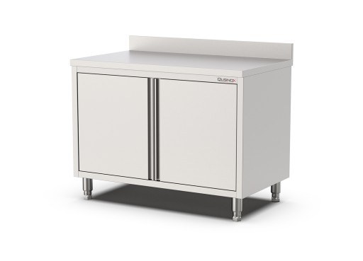 Werktafel met draaideuren + Rand Afm. 700x700xH900 mm