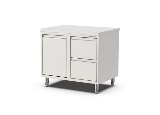 Werktafel Kanteldeur met 2 laden (R) Afm. 1000x600xh900 mm