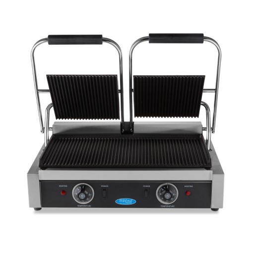 Contactgrill - Gegroefd - Dubbele Grillplaat - 2 x 22 cm