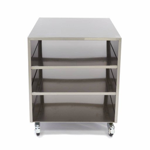 Onderstel RVS - 60 x 80 cm - 120 Kg Draagvermogen - Zwenkwielen