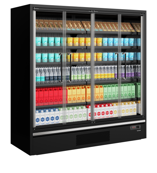 multideckkoeler met deuren Galaxy+ GP20FGD Maxi Black