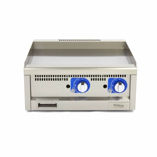 Horeca Grillplaat - Glad - Dubbel - 60 cm Diep - Gas