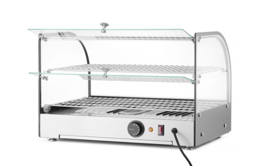 Opzet warmhoudvitrine tweelaags