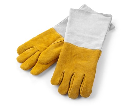Hittebestendige leren barbecue handschoenen - 2 stuks