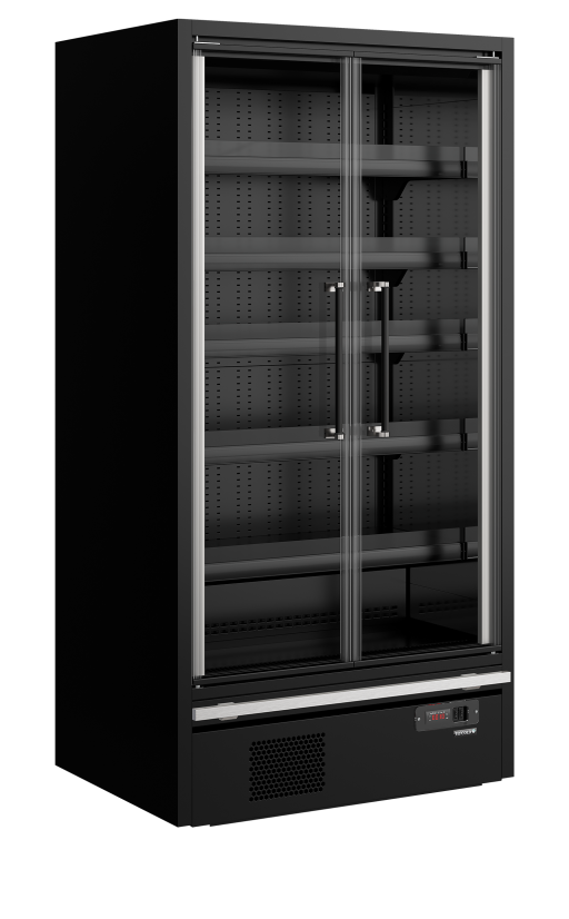 multideckkoeler met deuren Galaxy+ GP10FGD Maxi Black