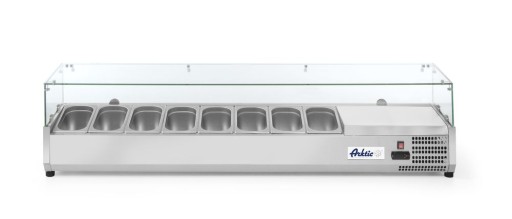 Opzetkoelvitrine 8xGN 1/4 |180cm|