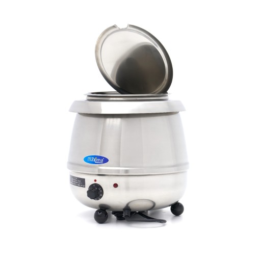 Soepketel - 10 L - Uitneembare binnenpan - Rvs - met Lepeluitsparing