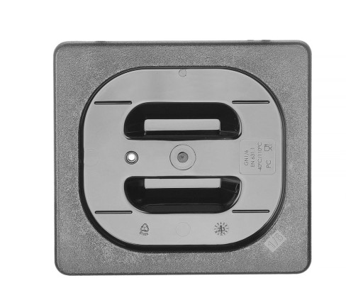 Deksel voor GN containers zwart polycarbonaat