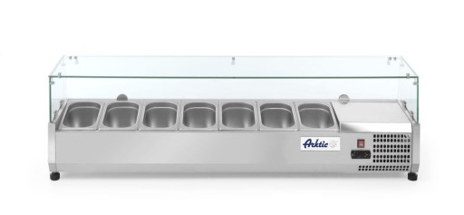 Opzetkoelvitrine 7xGN 1/4 |150cm|