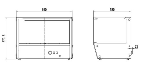 WARMHOUDVITRINE 174L