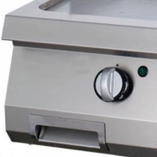 Heavy Duty Grillplaat - Half Gegroefd Chroom - Dubbel - 70 cm Diep - Gas