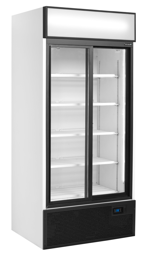 2-deurs displaykoeler met kap FSC891S