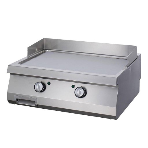 Heavy Duty Grillplaat - Glad Chroom - Dubbel - 70 cm Diep - Elektrisch