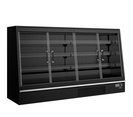 Lage multideckkoeler met deuren Galaxy+ GPL26FGD Black