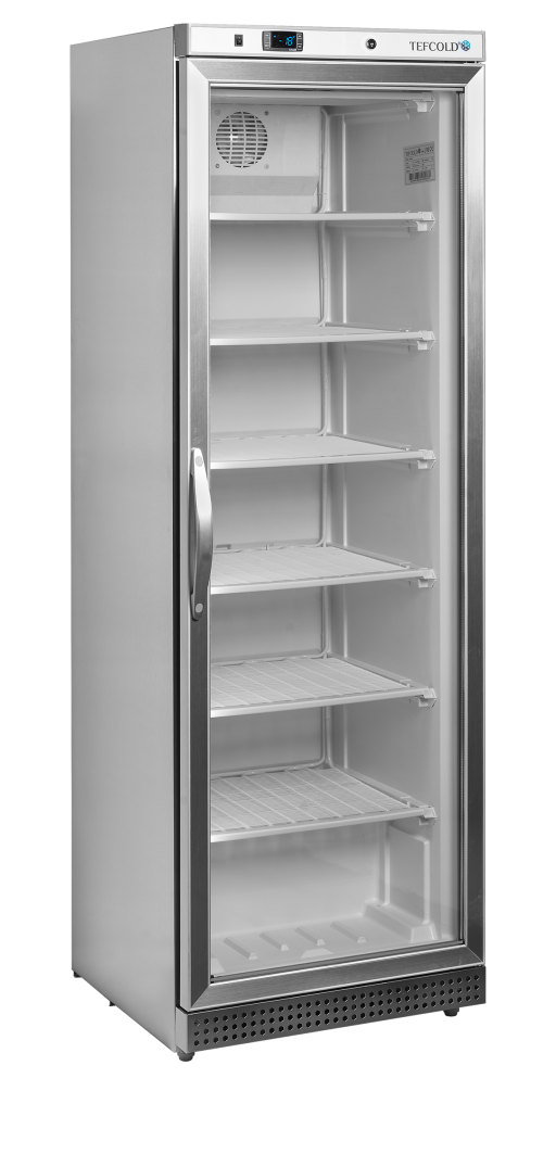 Glasdeurvriezer RVS 400 liter UF400SG