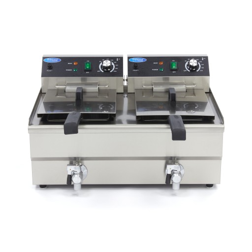 Frituurpan - 2x 13 L - 2 Manden - met Tapkraan