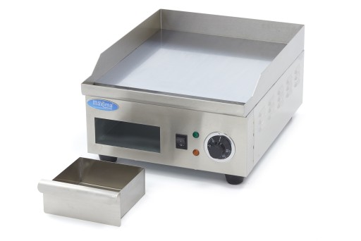 Grillplaat - Glad Chroom - 36 cm - incl. Opvangbak