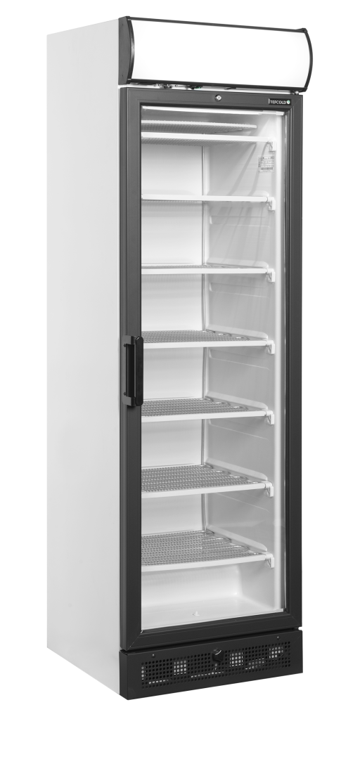Displayvriezer met kap en verwarmde glazen deur  UFSC371GCP