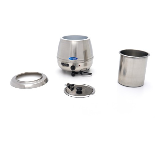 Soepketel - 10 L - Uitneembare binnenpan - Rvs - met Lepeluitsparing