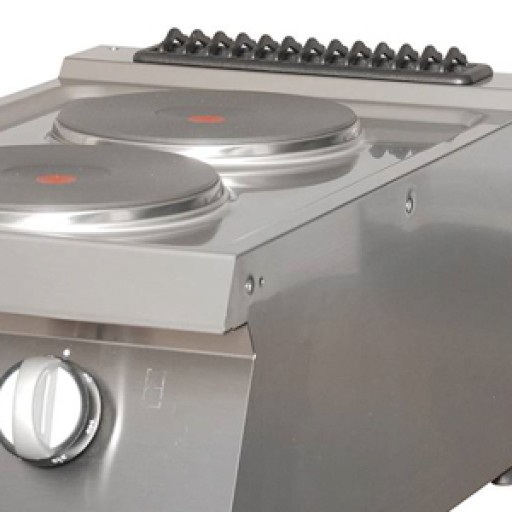 Heavy Duty Kookplaat - 2 Pitten - Enkel - 70 cm Diep - Elektrisch