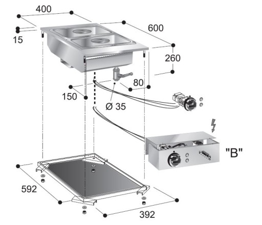 DROP IN BAIN-MARIE ELEMENT