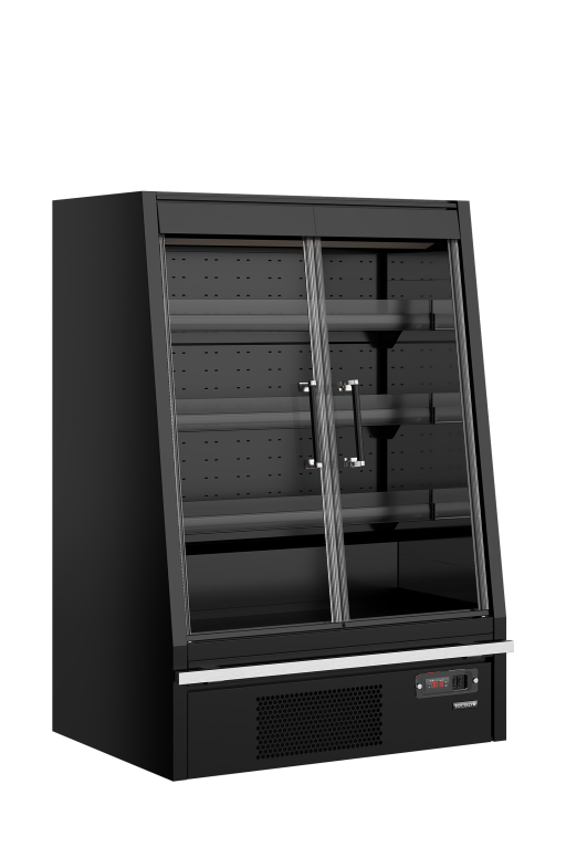 Lage multideckkoeler met deuren Galaxy+ GPL10FGD Black