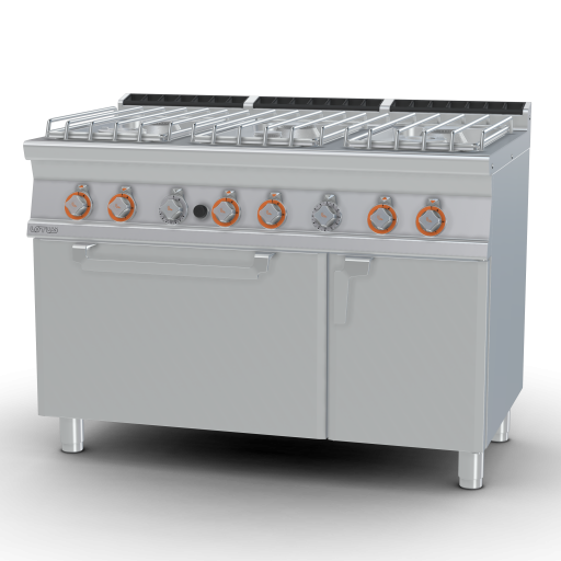 Gasfornuis - N. 6 branders Traditionele gasoven 67x55x34