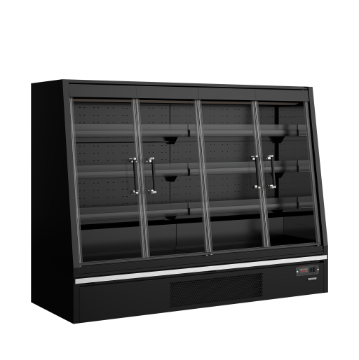 Lage multideckkoeler met deuren Galaxy+ GPL20FGD Black