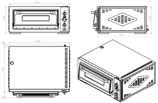 EL PIZZAOVEN ENKEL 1 X 4
