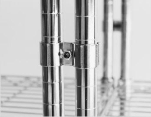 SET VAN 2 KOPPELBEUGELS CHROOM