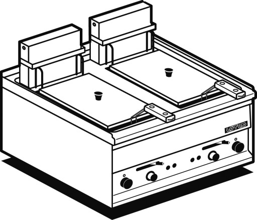 Elektrische frituur 2x8 liter 18kg per uur 230V