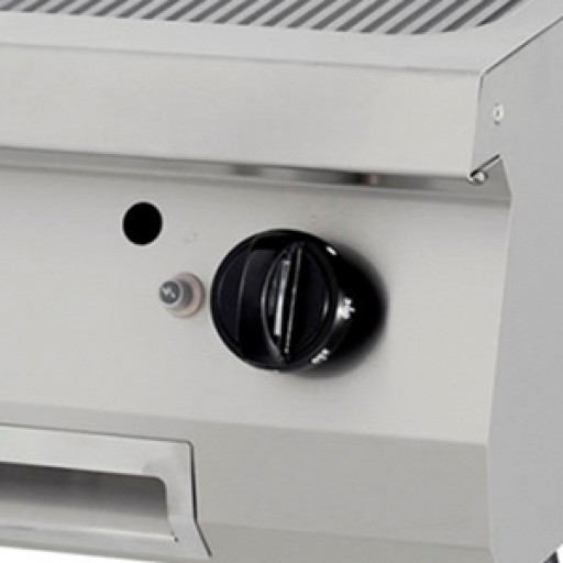 Premium Grillplaat - Gegroefd Chroom - Enkel - 90 cm Diep - Gas