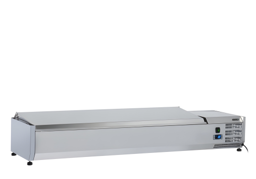 Opzetkoeling 6x 1/4GN | 140cm| RVS Deksel VRX1400(330)