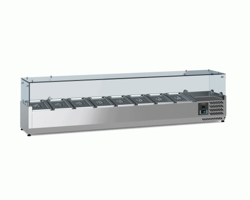GEKOELDE OPZETVITRINE 1/4 GNx8