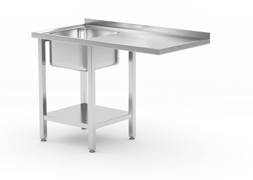 Spoeltafel met plank en ruimte voor onderbouwvaatwasser