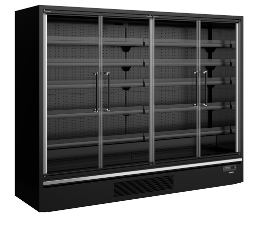 multideckkoeler met deuren Galaxy+ GP26FGD Maxi Black