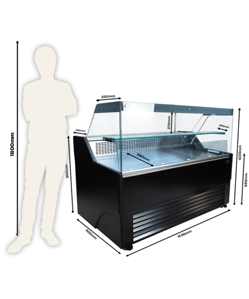 KOELVITRINE WESLEY 1.5