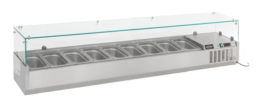 GEKOELDE OPZETVITRINE 1/3 GNx9 |200cm|