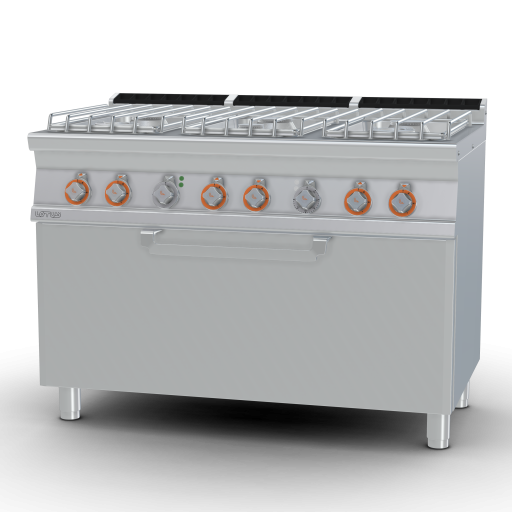 Gasfornuis - N. 6 branders Traditionele elektrische oven 107x55x34