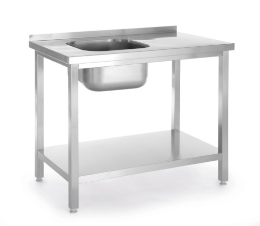 Spoeltafel met schap - geschroefd