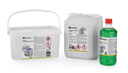 Chafing dish brandpasta fles