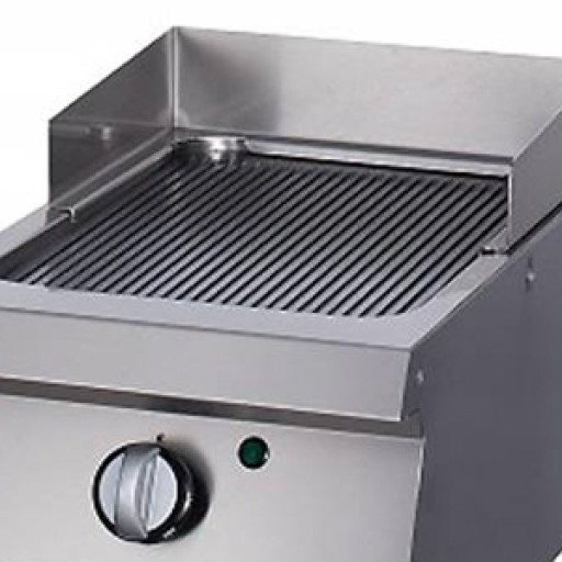 Heavy Duty Grillplaat - Gegroefd Chroom - Enkel - 70 cm Diep - Gas