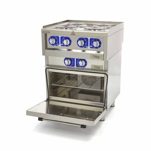 Professionele Horeca Fornuis - 4 Pitten - Met Oven - Elektrisch  - 60 x 60 cm